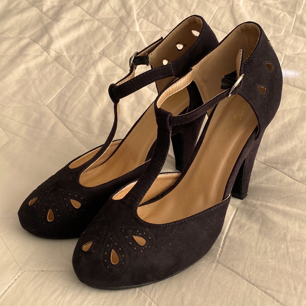 Retro T-Strap Heels
